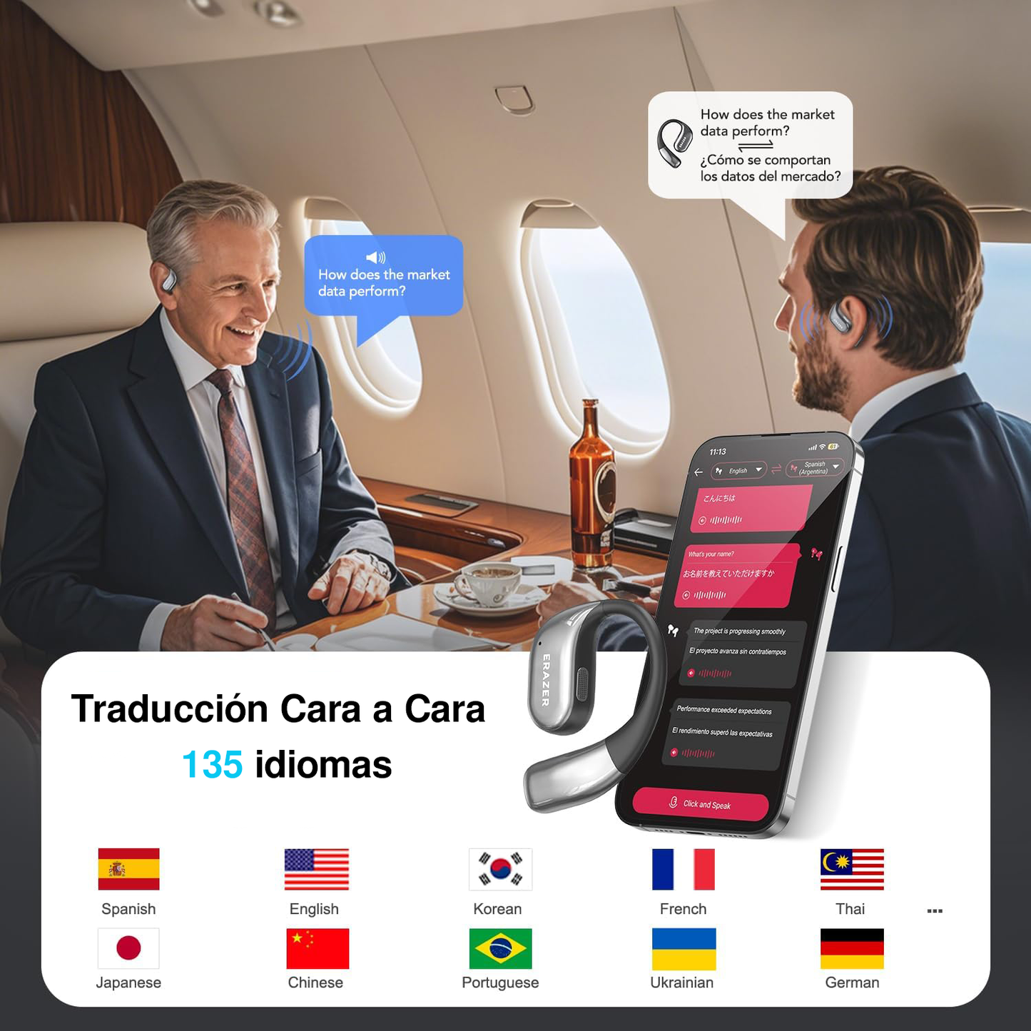 🎧 Auriculares AI con Traducción en 135 Idiomas 🌍