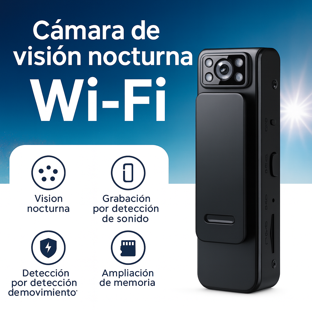 📱 Cámara Wearable HD con 5H de Batería 🕒