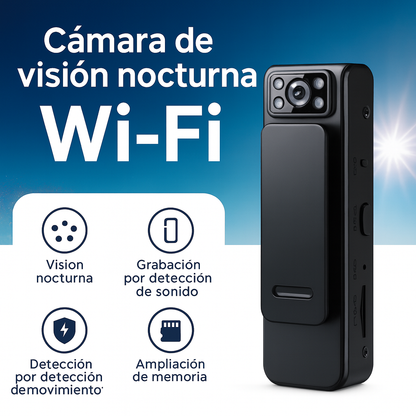📱 Cámara Wearable HD con 5H de Batería 🕒